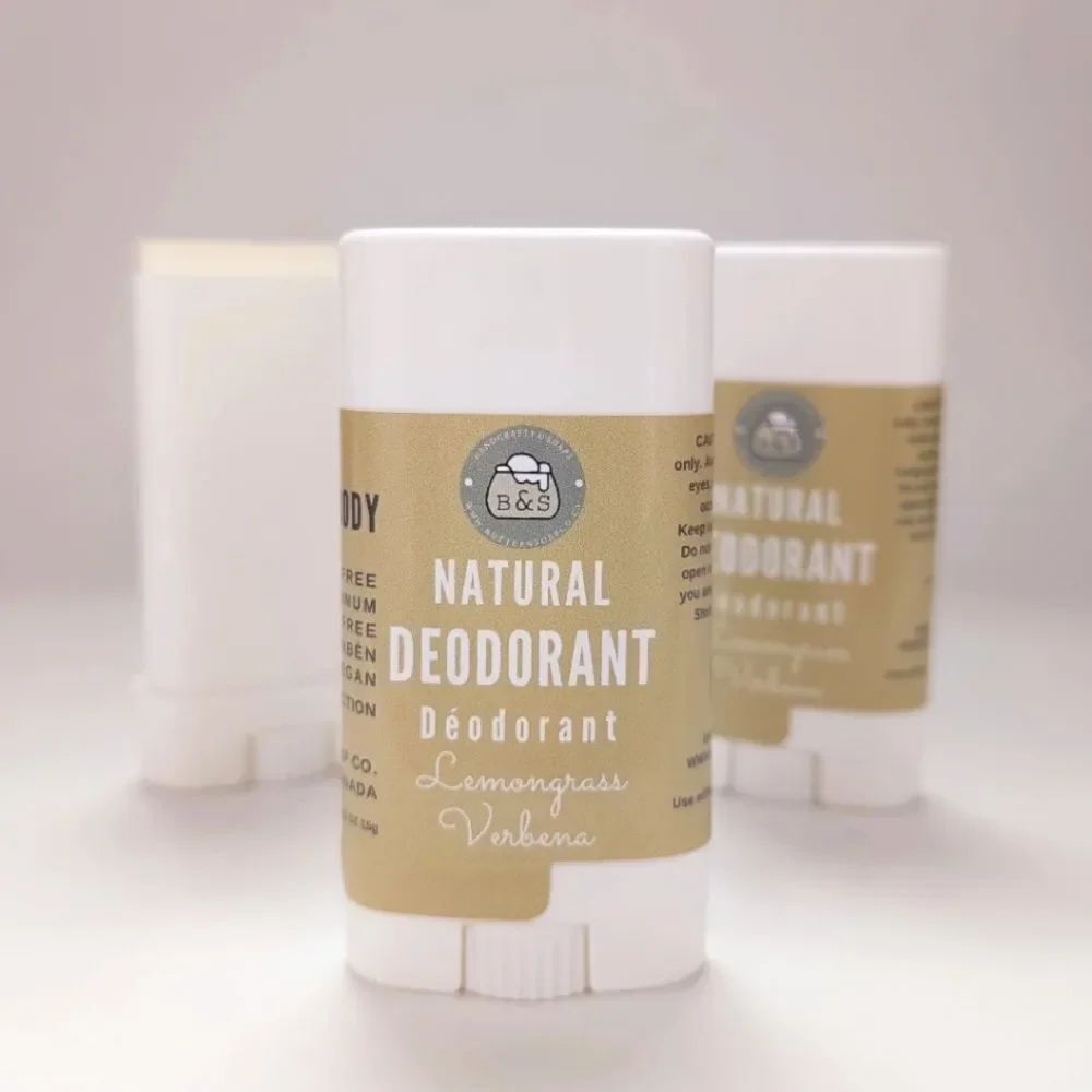 🌿Two Natural Deodorant Sticks Aluminum Free Lemongrass Verbena Travel Size